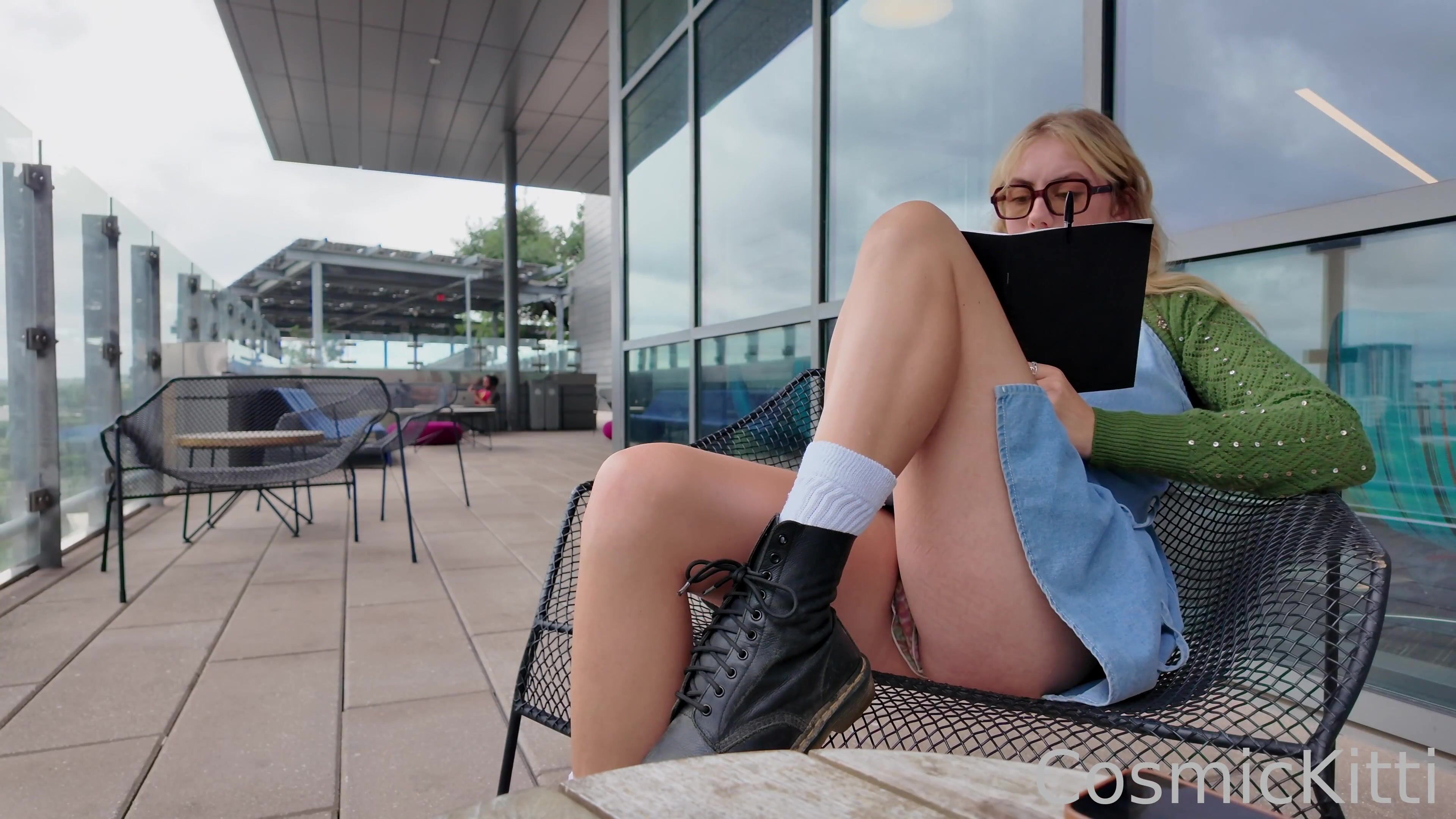 cosmickitti – The hot nerdy girl at the library is flirting with you…