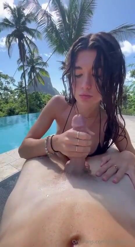 Paige Insco Bj by the pool